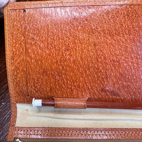 Vintage Pocket Book With Pencil Address book London 100% Pig Skin Wallet - Picture 10 of 16